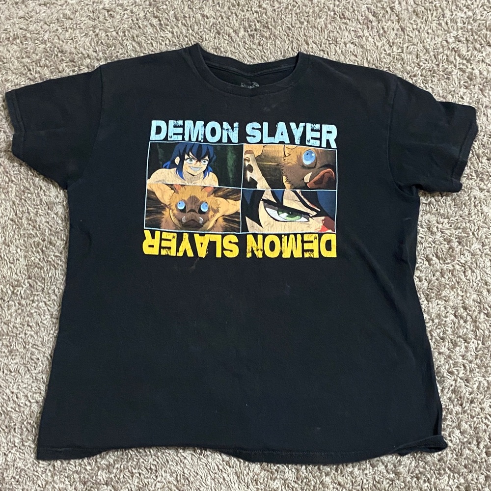 Demon Slayer Black Kids T-Shirt